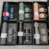 Double Wall Stainless Steel Thermos Set – 500ml Vacuum Flask with Extra Lid, Gift Box eGood
